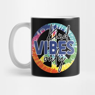 Kind Vibes Only, Tie Dye Peace Symbol Mug